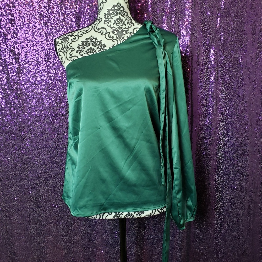 Green Satin Shirt
